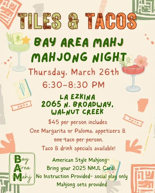 Registration is open! Join me for a fun night of mahjong and yummy food & drinks! Link in Bio to register